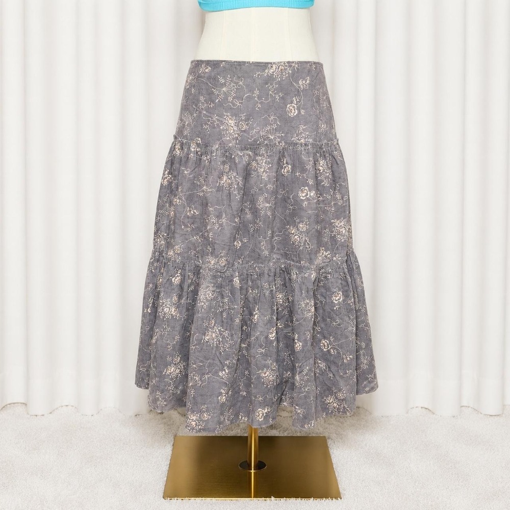 Vintage Y2K Kookai floral tiered midi skirt